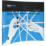 Details zu Faltdisplay "Duoblue Mini" inkl. Bedruckung