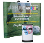 Details zu Faltdisplay "Cool Budget" 3x3 inkl. Bedruckung, Tonne und Leuchten