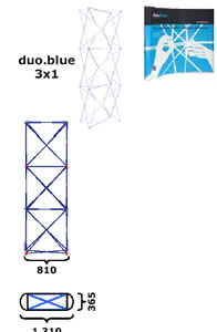 Faltdisplay "Duoblue Standard" inkl. Bedruckung (Faltdisplays)