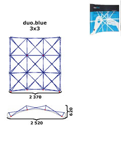 Faltdisplay "Duoblue Standard" inkl. Bedruckung (Faltdisplays)