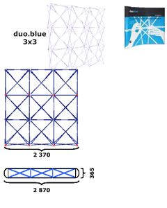 Faltdisplay "Duoblue Standard" inkl. Bedruckung (Faltdisplays)