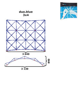 Faltdisplay "Duoblue Standard" inkl. Bedruckung (Faltdisplays)