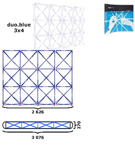 Faltdisplay "Duoblue Mini" inkl. Bedruckung (Faltdisplays)