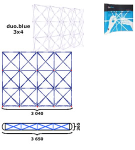 Faltdisplay "Duoblue Standard" inkl. Bedruckung (Faltdisplays)