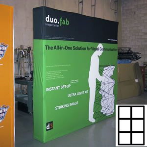 Softimage Faltdisplay "Duofab" f�r Stoffgrafiken inkl. Textildruck (Faltdisplays)
