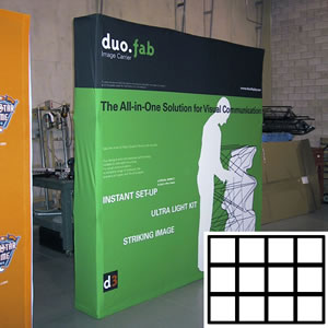Softimage Faltdisplay "Duofab" f�r Stoffgrafiken inkl. Textildruck (Faltdisplays)