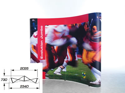 Faltdisplay "Evolution Jumbo" Neubedruckung (Faltdisplay-Ersatzgrafikbahnen)