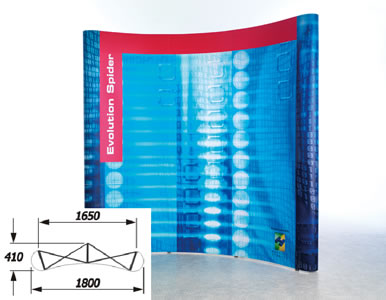 Faltdisplay "Evolution Spyder" inkl. Bedruckung (Faltdisplays)
