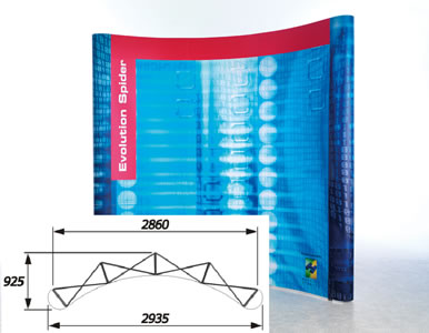 Faltdisplay "Evolution Spyder" inkl. Bedruckung (Faltdisplays)