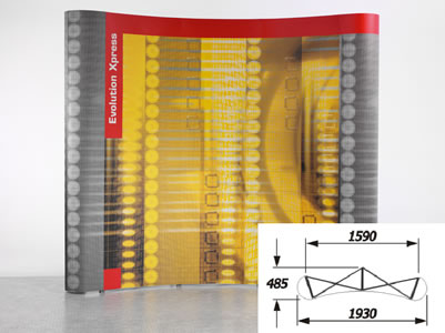 Faltdisplay "Evolution Xpress" inkl. Bedruckung (Faltdisplays)