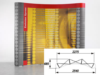 Faltdisplay "Evolution Xpress" inkl. Bedruckung (Faltdisplays)
