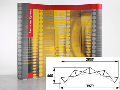 Faltdisplay "Evolution Xpress" inkl. Bedruckung (Faltdisplays)