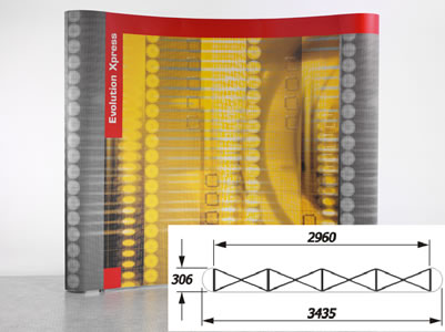 Faltdisplay "Evolution Xpress" inkl. Bedruckung (Faltdisplays)