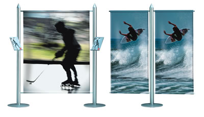 Vario D2 Textildisplay inkl. Fahnendruck (Bannerdisplays)