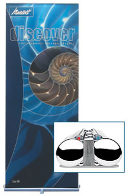 Rollup-System "Zap 4 Double" mit Teleskopstange (Rolldisplay-Systeme)