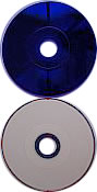 Details zu: Mini CD-R 8cm 220MB - weiss - bedruckbar (Farbe: blau) (CD-Rohlinge farbig)