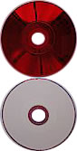 Details zu: Mini CD-R 8cm 220MB - weiss - bedruckbar (Farbe: rot) (CD-Rohlinge farbig)