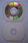 Visitenkarten-CD-Rohlinge halbrund - bedruckbar/inkjet printable weiss - 57MB