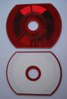 Details zu: Visitenkarten-CD halbrund 57MB weiss bedruckbar (Farbe: rot) (CD-Rohlinge farbig)