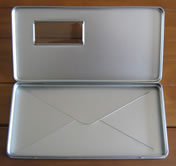 Metallh�lle im Briefformat mit Fenster (Designer Metallh�llen)