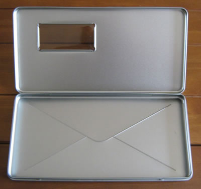 Metallh�lle im Briefformat mit Fenster (Designer Metallh�llen) (CD-Boxen Metall)