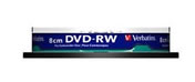VERBATIM Mini-DVD-Rohlinge RW bedruckbar/inkjet printable weiss - Mini DVD-RW 8cm - 10 St�ck