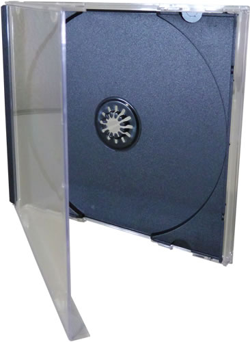 CD-Jewelcase mit schwarzem Tray (CD-Huellen Jewel Case)