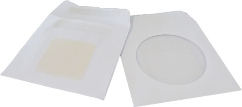 CD-Papier�llen mit Fenster & Klebepunkt - weiss (CD-Papierhuellen)