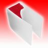 CD/DVD-Book transparent/rot f�r Kickout-Cases (Hebelboxen) (Archivierungsboxen)