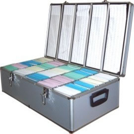 CD/DVD-Koffer 1000 - f�r 1000 Discs - silber (Archivierungskoffer)