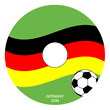 Aktions-CD/DVD 8cm Fu�ball 2006 Motiv "Flagge"