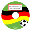 Aktions-CD/DVD 8cm Fu�ball 2006 Motiv "Flagge" mit Freifl�che
