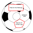 Aktions-CD/DVD 8cm Fu�ball 2006 Motiv "Ball" mit Freifl�che