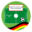 Aktions-CD/DVD 8cm Fu�ball 2006 Motiv "Spielfeld" mit Freifl�che