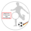 Aktions-CD/DVD 8cm Fu�ball 2006 Motiv "Fu�ballspieler" mit Freifl�che