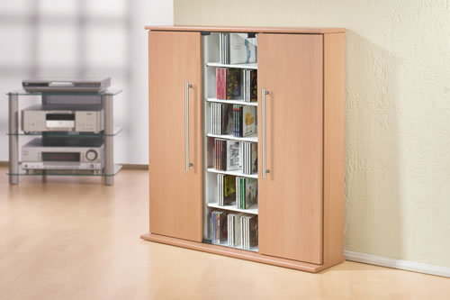 CD-Schrank VCM Santo f�r 450 CDs oder 195 DVDs (CD-Tuerme 300-500)