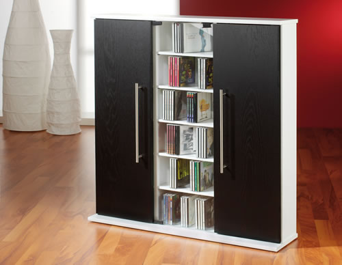 CD-Schrank VCM Santo f�r 450 CDs oder 195 DVDs (CD-Tuerme 300-500)