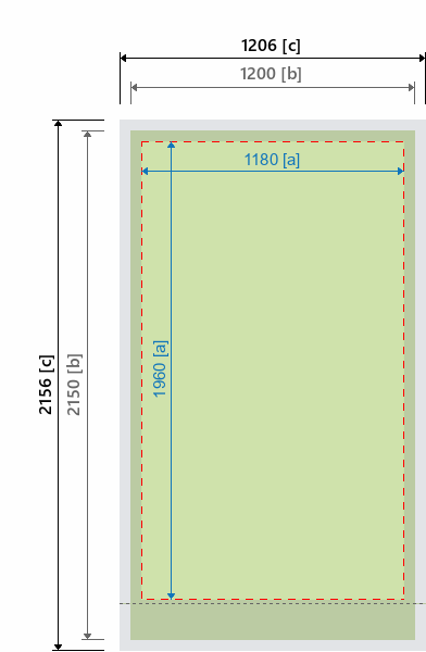 Grafikmasse f&uuml;r 100320 Rollup-System "Cool Budget 1" :