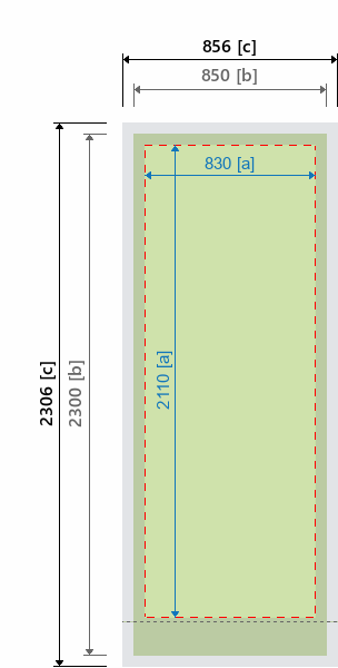 Grafikmasse f&uuml;r 100330 Rollup-System "Cool Budget 1" :