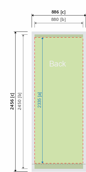 Grafikmasse f&uuml;r 102720 Rollup-System "BigPlus Double" :