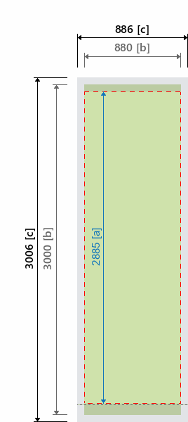 Grafikmasse f&uuml;r 102740 Rollup-System "BigPlus" :