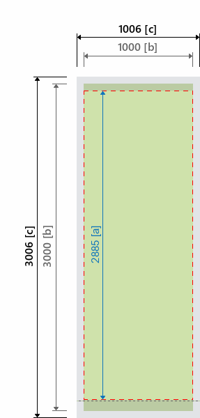 Grafikmasse f&uuml;r 102750 Rollup-System "BigPlus" :