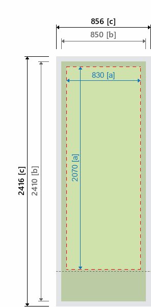 Grafikmasse f&uuml;r 103150 Rollup-System "Orient" :