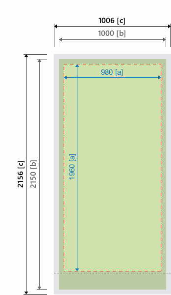 Grafikmasse f&uuml;r 104010 Rollup-System "Merlin" :