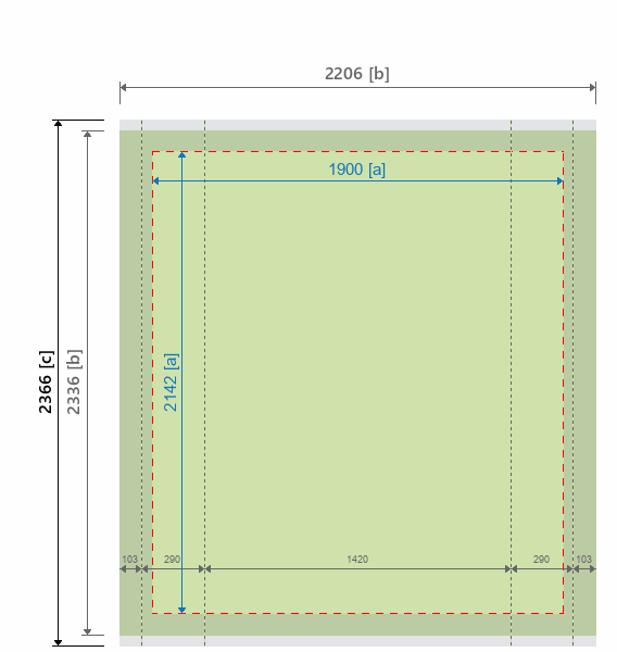 Grafikmasse f&uuml;r 121401 Fabric Softimage "Evolution Hop-up" inkl. Textildruck :