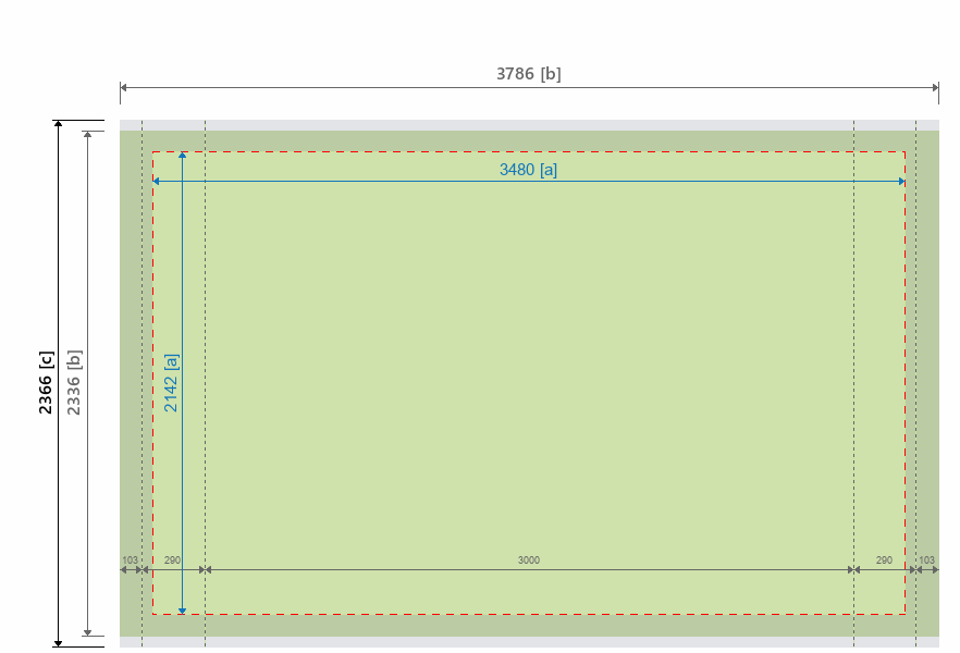 Grafikmasse f&uuml;r 121421 Fabric Softimage "Evolution Hop-up" inkl. Textildruck :