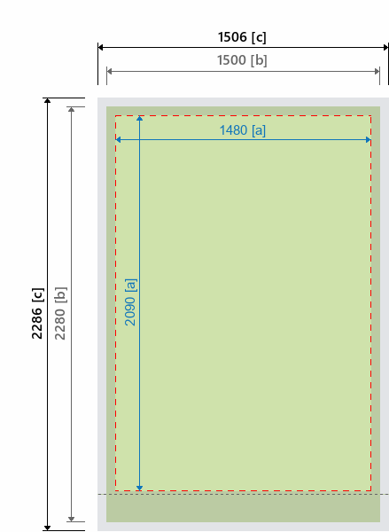 Grafikmasse f&uuml;r 100230 Rollup-System "Barracuda" :
