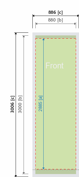 Grafikmasse f&uuml;r 102730 Rollup-System "BigPlus Double" :
