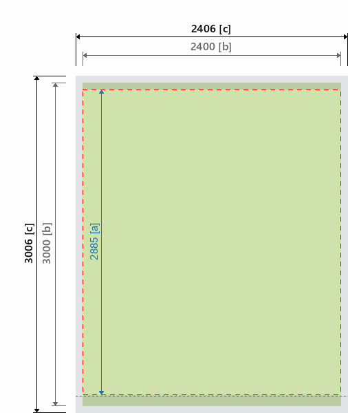 Grafikmasse f&uuml;r 102760 Rollup-System "BigPlus" :