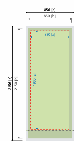 Grafikmasse f&uuml;r 104000 Rollup-System "Merlin" :